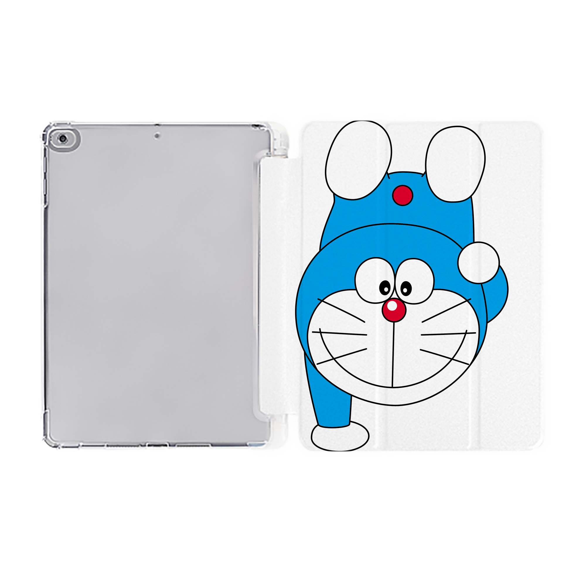 （画像用） ドラえもん Doraemon IPad ケース ペン収納付き 三つ折りスタンド PUレザー×シリコン 対応機種9.5/10.5/10.9インチ